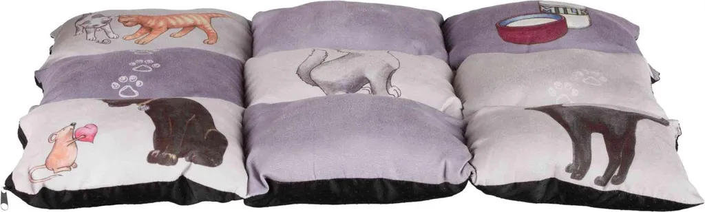 Tapis de repos pour chat Patchwork Cat Trixie gris - Couchage moelleux - 2