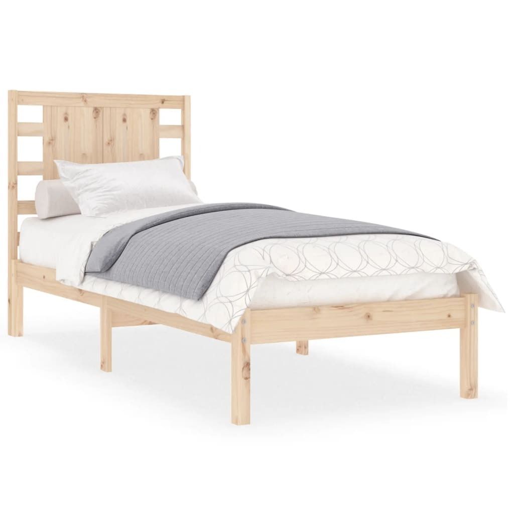 vidaXL Massivholzbett ohne Matratze 90x200 Kiefernholz Produktbild 