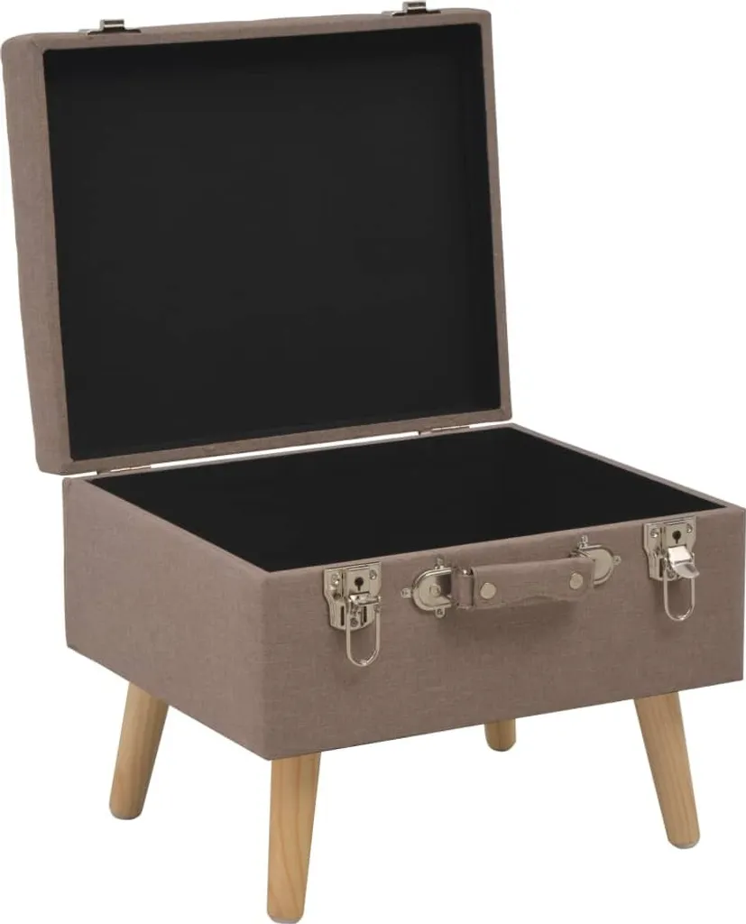 Tabouret avec espace de rangement gain de place marron pour salon