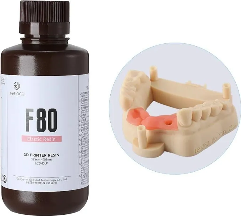 Résine dentaire F80Gum à retrait minimal et stabilité dimensionnelle