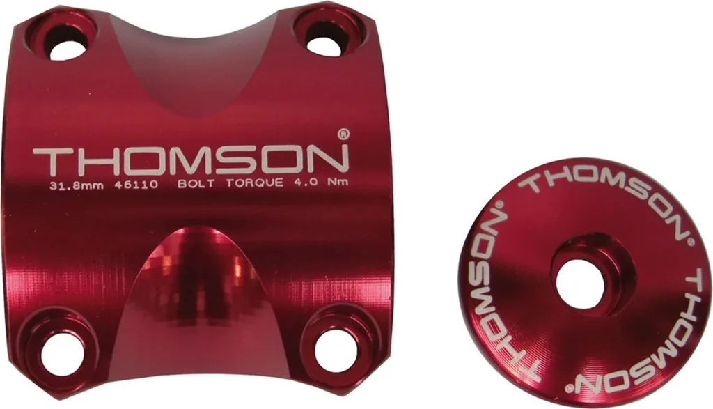 Kit de serrage Thomson Elite X4 MTB 31,8mm rouge pour guidon VTT