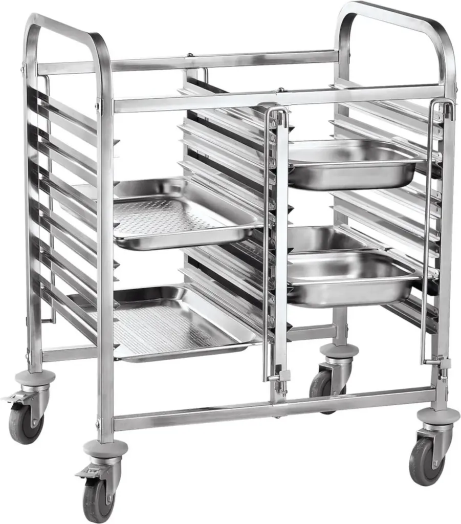Échelle de transport inox 12 niveaux GN 1/1 double pour cuisine pro
