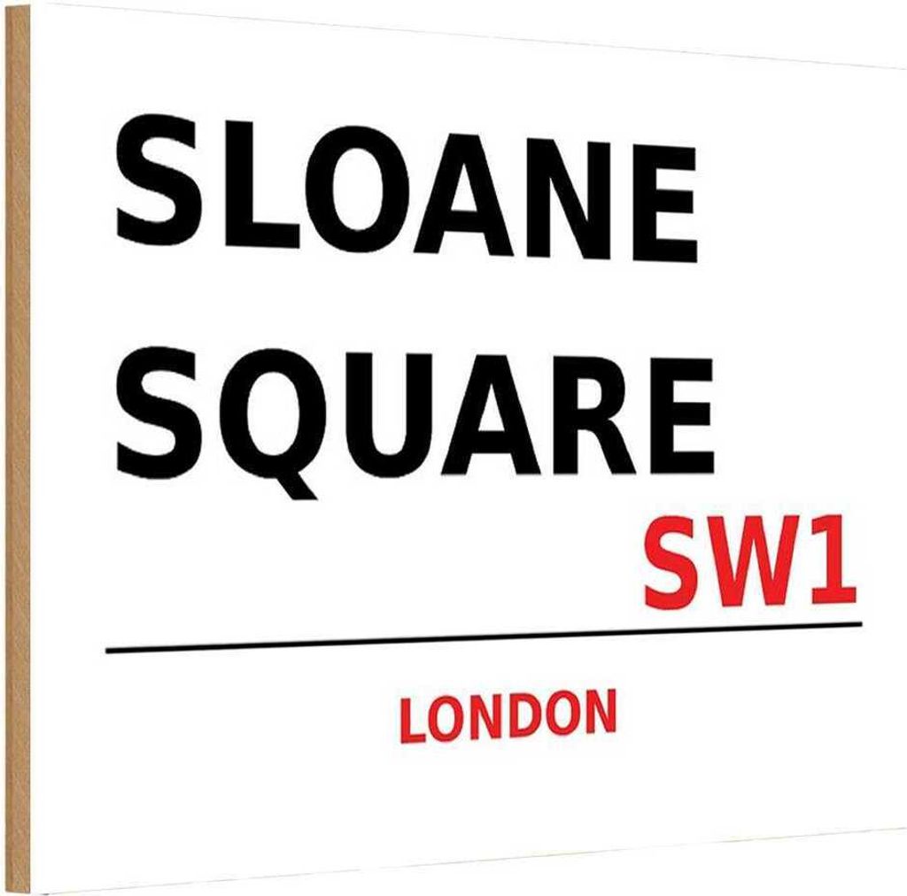 vianmo Holzschild 12x18 cm Sloane Square SW1 England