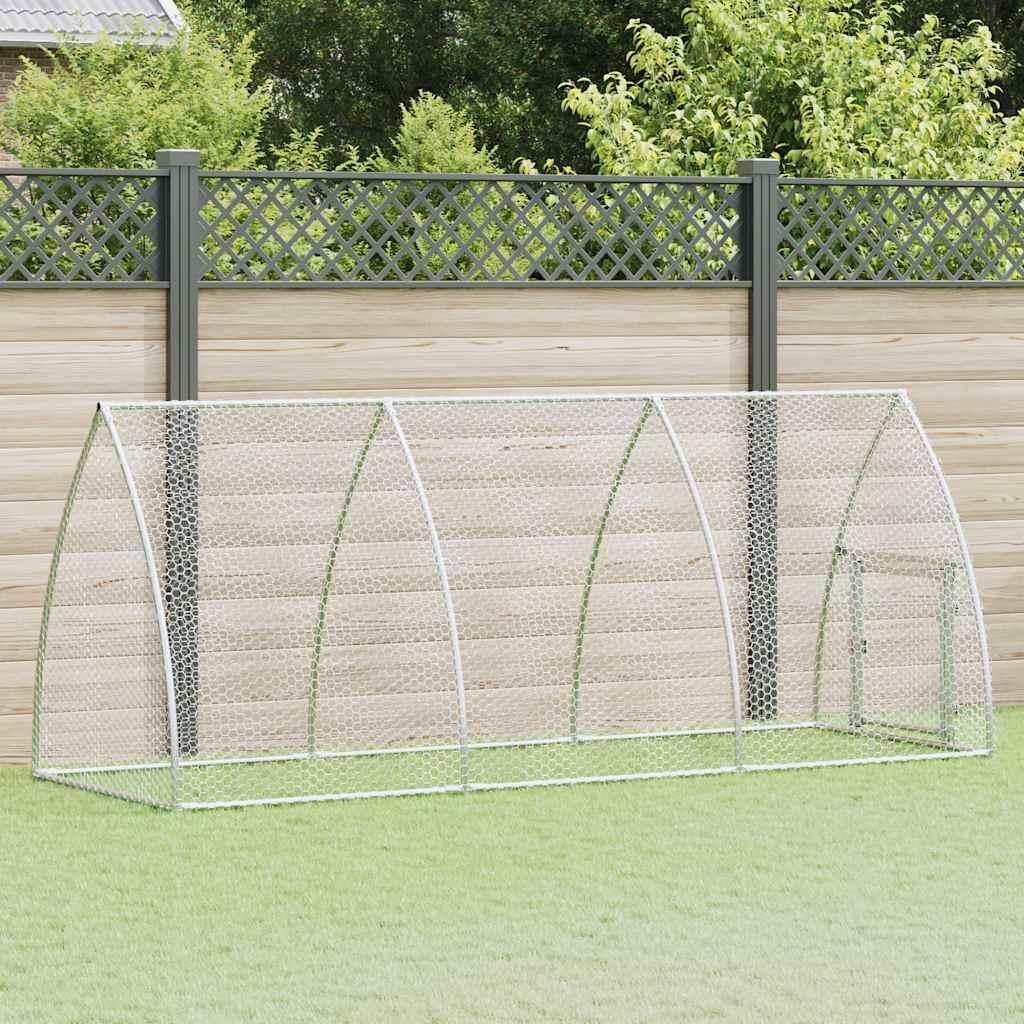 Klec pro kuřata stříbrná pozinkovaná ocel 300 x 105 x 120 Obrázek produktu 
