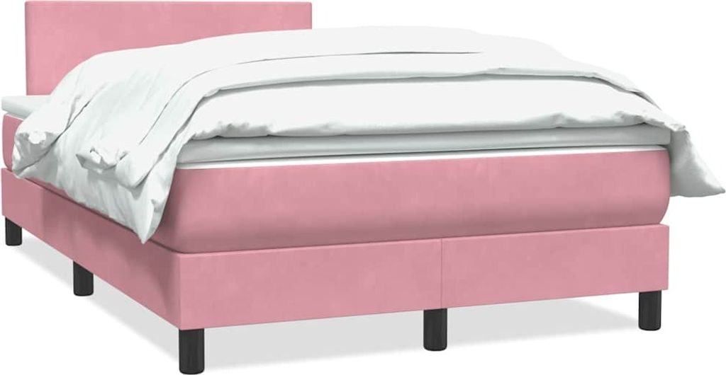 Boxspringbett mit Matratze Rosa 120x210 cm Samt