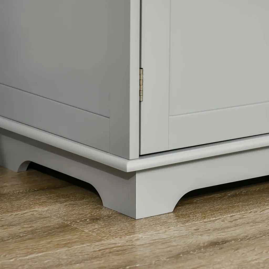 Meuble de Rangement Buffet Gris Clair 101 cm pour Optimiser l'Espace - 10