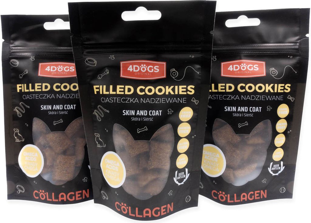 Hundekekse Haut und Fell 60 g - 3 Packungen