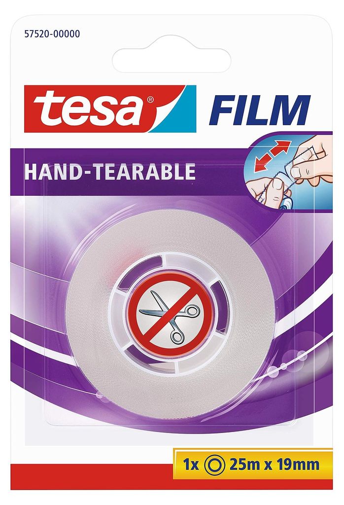 Tesa von Hand abreißbar Transparent Klebeband 25m x 19mm universal einsetzbar
