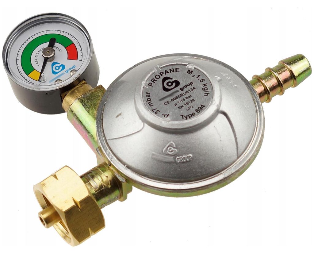 Gasreduktor Mit 11 Kg FEINZ Manometer 37 Mbar Sicherer Produktbild 