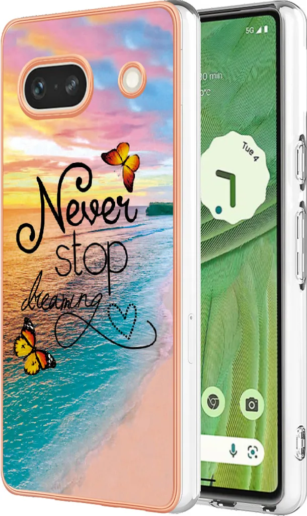 Google Pixel 7A Cover Oro Fantasia | Accessorio Moda Antiurto TPU