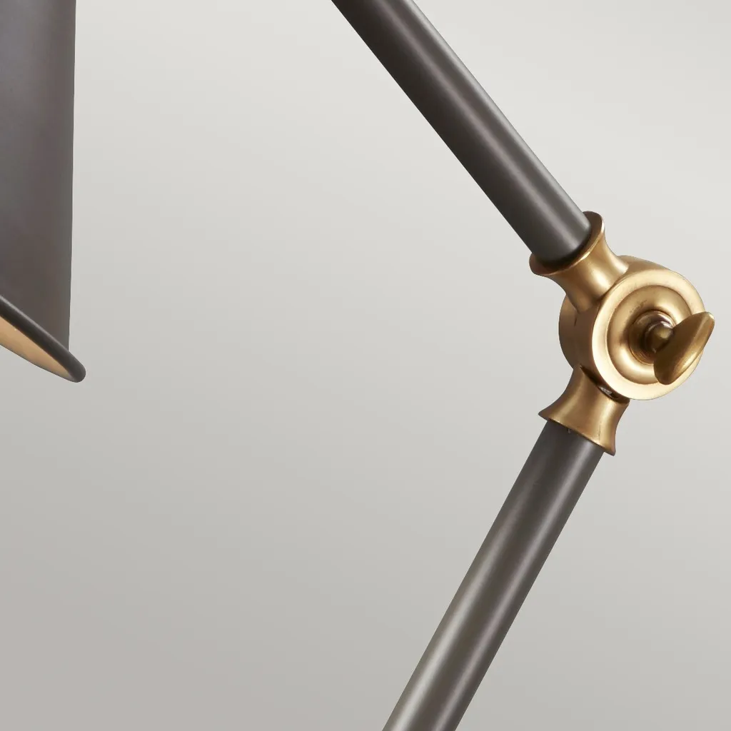 Lampe de bureau rétro Provence grise et laiton vieilli Elstead Lighting - 3