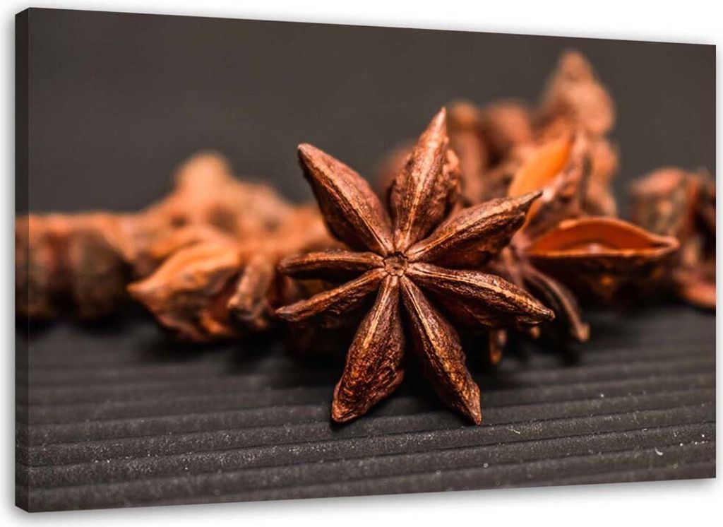 Leinwandbild zimt und anis 90x60 cm Feeby braun wandbild bereit zum aufhängen