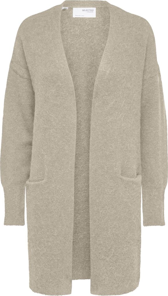 SELECTED FEMME Lange Strickjacke mit Taschen Open Stretch Casual Cardigan SLFLULU Größe: S