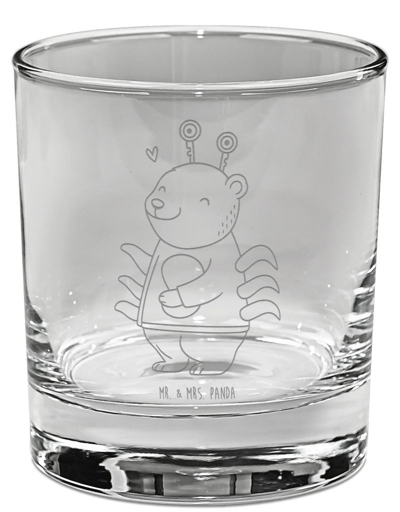 Mr. & Mrs. Panda Whiskyglas Krebs Astrologie - Transparent - Geschenk, Tumbler Glas, Whiskeyglas, Sternzeichen, Tierkreiszeichen, Gravur, Whisky, G...