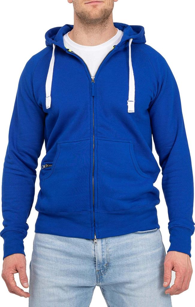 Mivaro Herren Sweatjacke mit Kapuze große Größen bis 5XL Regular Fit 70% Baumwolle 30% Polyester weich gefüttert Reißverschluss pflegeleicht b...