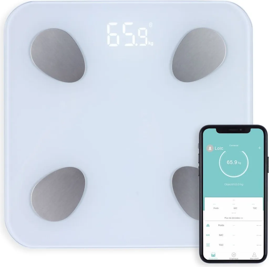 Bilancia Pesapersone Livoo DOM428 Smart | 180kg 100g Connessa Fitdays