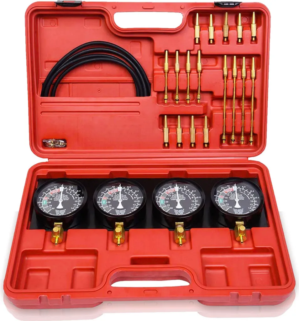 Jopassy Testeur de Synchro Carburateur 4 Horloges Kit de Réglage Moto