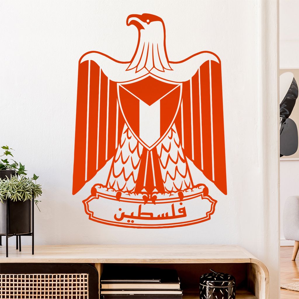Palästina Wappen Wandtattoo Wandaufkleber Wall Sticker - Dekoration, Küche, Wohnzimmer, Schlafzimmer, Badezimmer