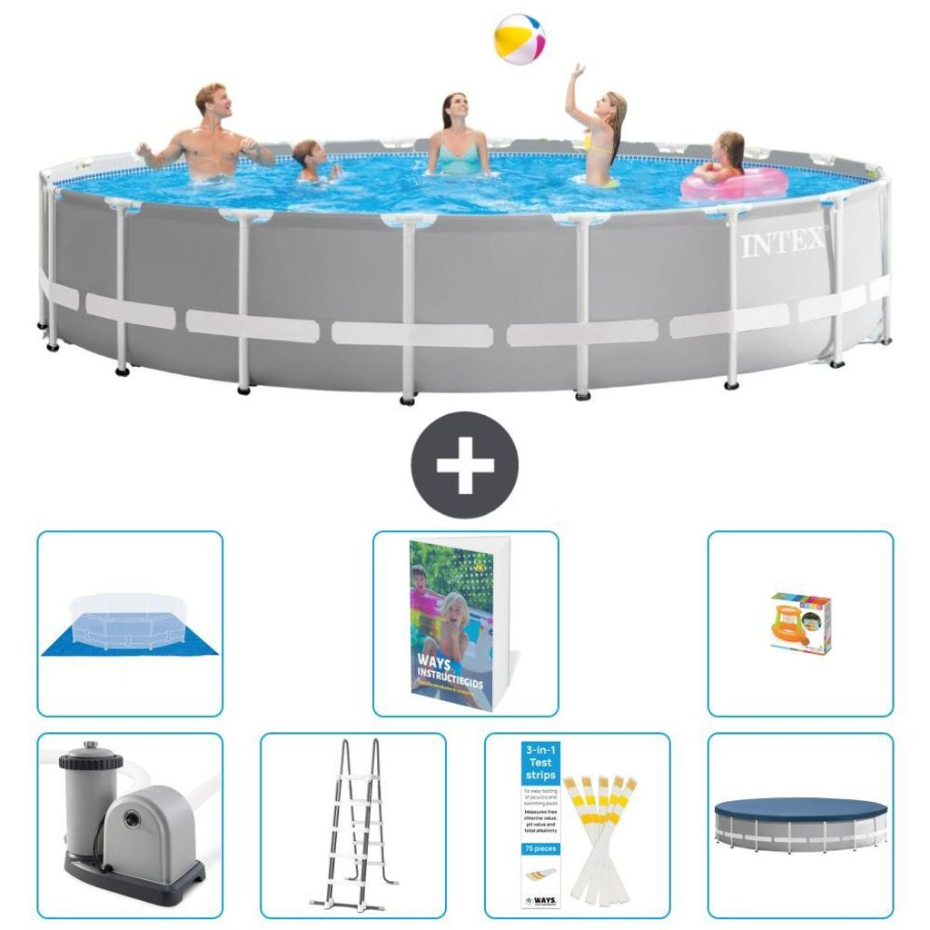 Prism Frame Pool Rund - 610x132 cm - 8-teilig S568
