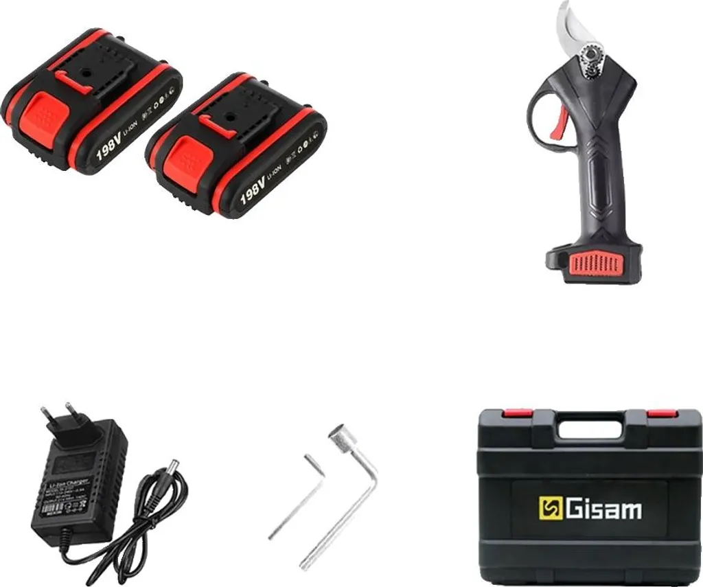 Cesoie Elettriche da Giardino a Batteria Professionali con Valigetta