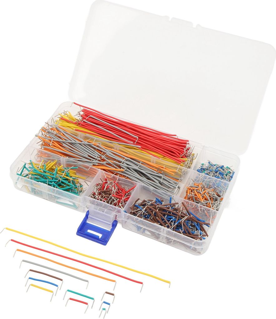 840PCS Breadboard Überbrückungsdraht Flexible Breadboard Verbindungsleitung Kabel mit Aufbewahrungsbox
