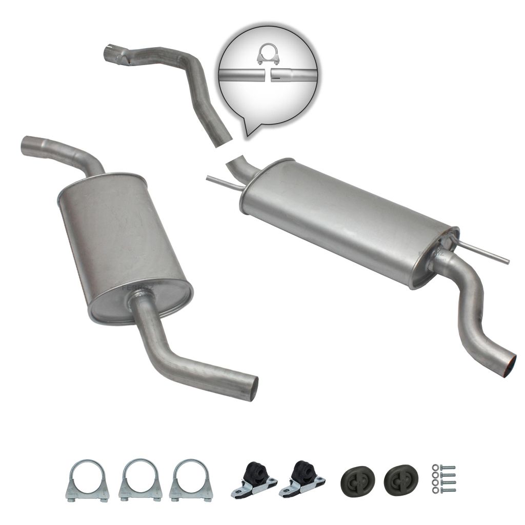 Auspuffanlage Auspuff ab Kat VW T4 Transporter 2.0 2.5 1.9 Produktbild 