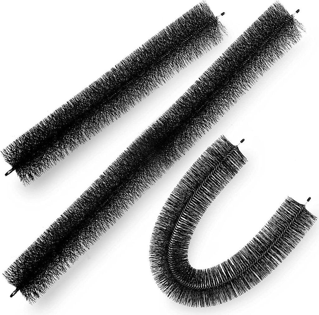 VEVOR Dachrinnenschutzbürste mit 15 Fuß langen Borsten, 4,33 Zoll (Durchmesser), Dachrinnenbürste, Laubschutz, passend für 5 Zoll Dachrinnen, D...