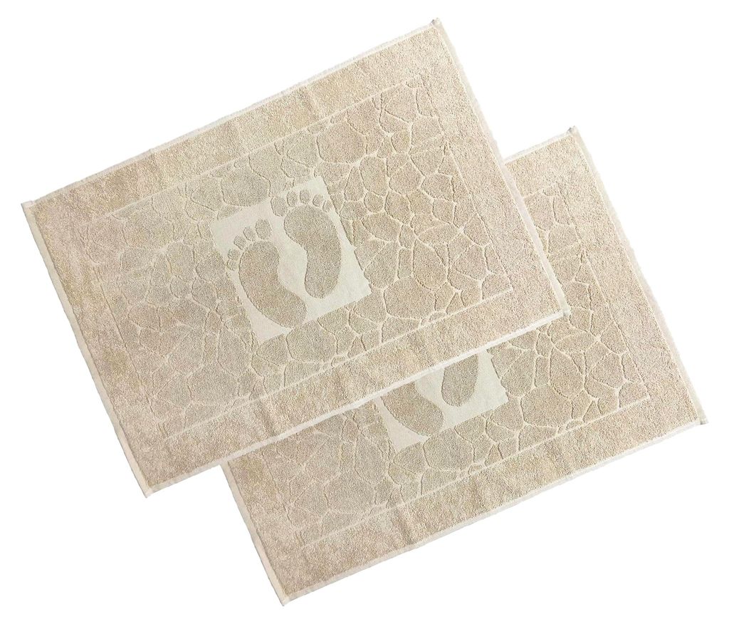 OGER Badematten-Set, 2-teilig, Duschmatte und Badevorleger aus Frottee, waschbar, 600 g/m², 100 % Baumwolle, saugfähig und schnelltrocknend, 50 x...