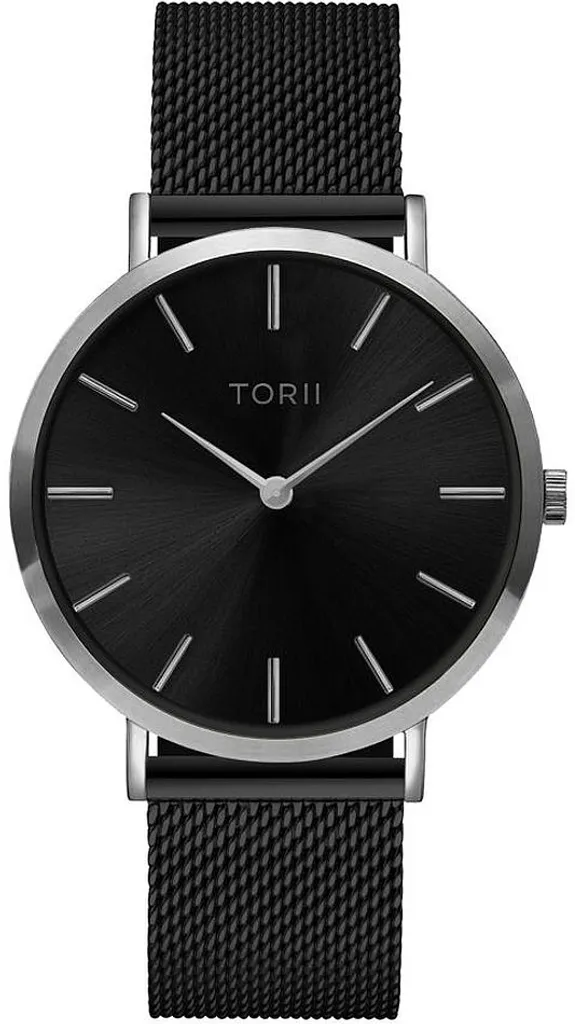 Montre Unisexe Noire TORII S38BM.BS - Accessoire de Mode Minimaliste Chic