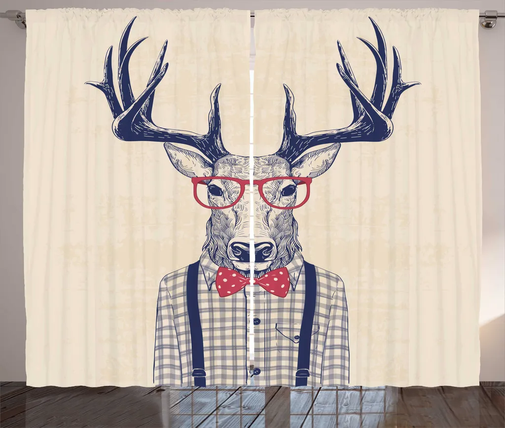 Tenda Rustica ABAKUHAUS Hipster Cervo | Soggiorno Indaco e Corallo