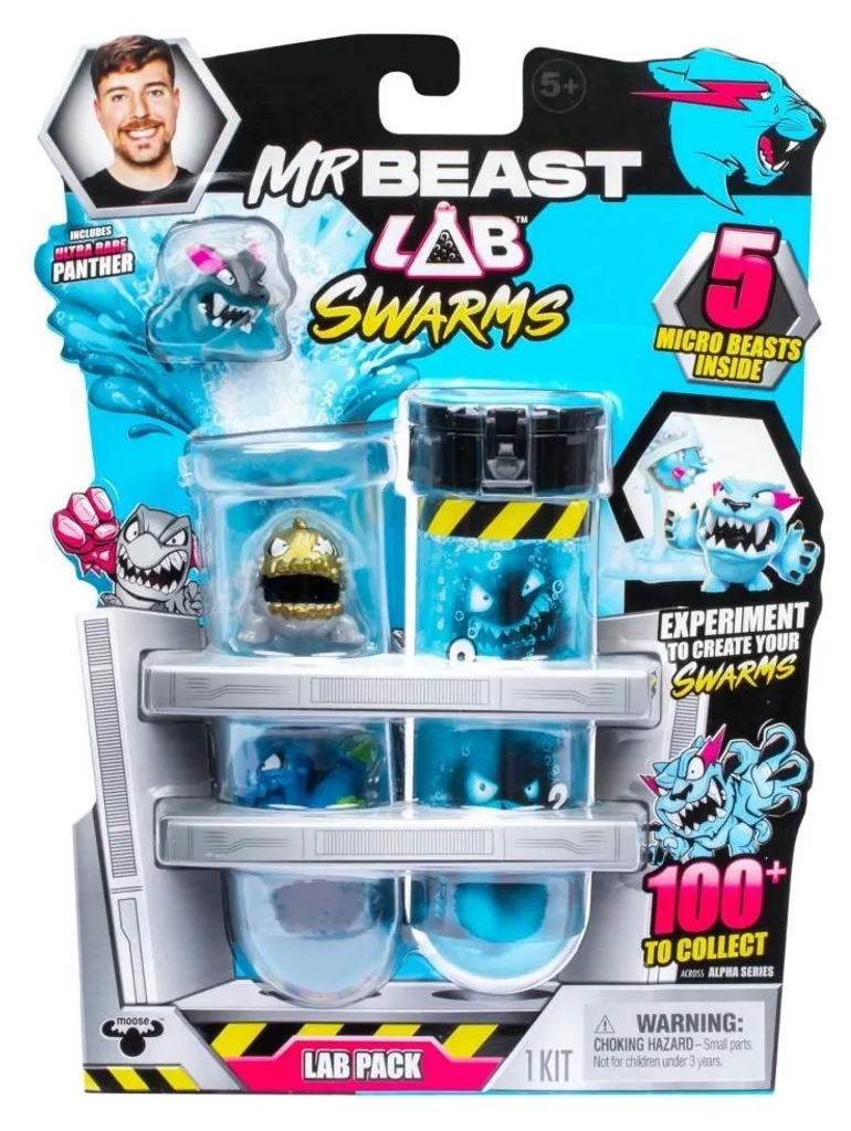 Figurines Mister Beast lab swarms 5 pack : pack de 5 micro bêtes