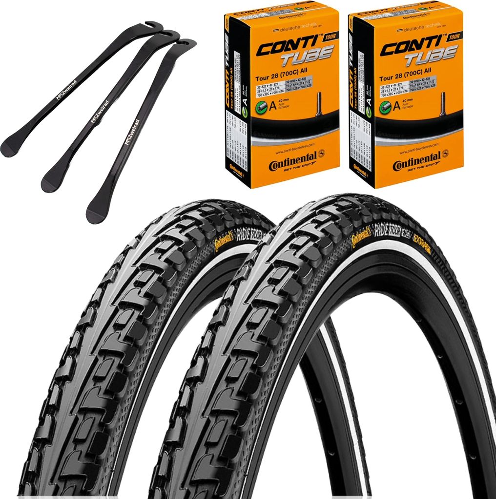 2x Continental Reifen Ride Tour Schwarz Reflex 28x1,60 Produktbild 