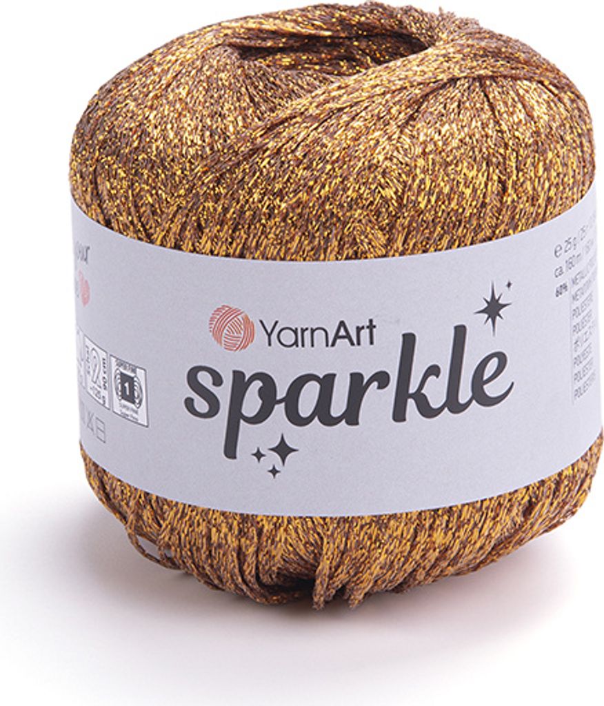 YarnArt Sparkle Kordelgarn 160m, Goldtöne, für festliche Handarbeiten, 25g