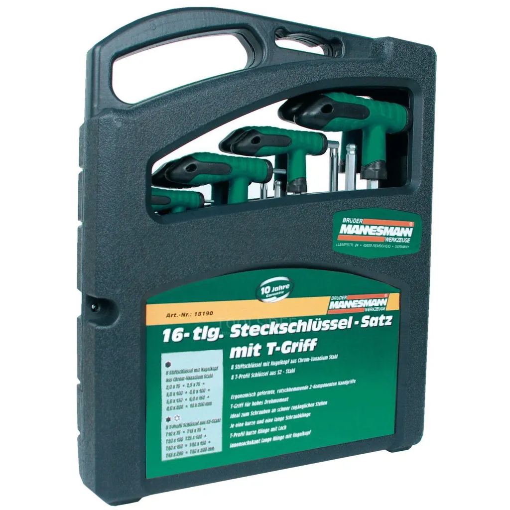 Visser dans les angles difficiles : Tournevis d'angle Mannesmann 16 pcs - 4