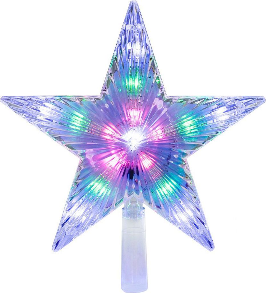 Weihnachtsbaum Spitze Stern Silber - Baumkrone Mit S-Haken Für Christbaum