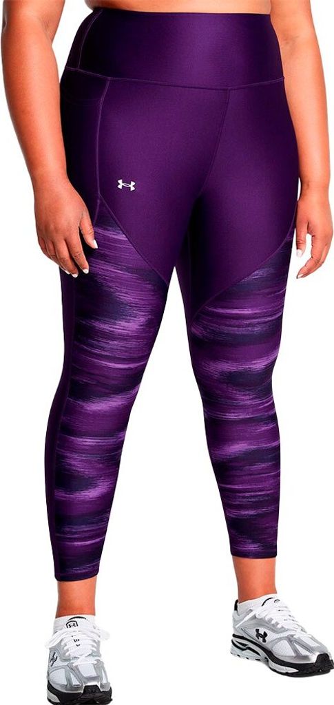Under Armour Tech Print Panel Ankle Leggings Lila 1X Frau Lila 1X