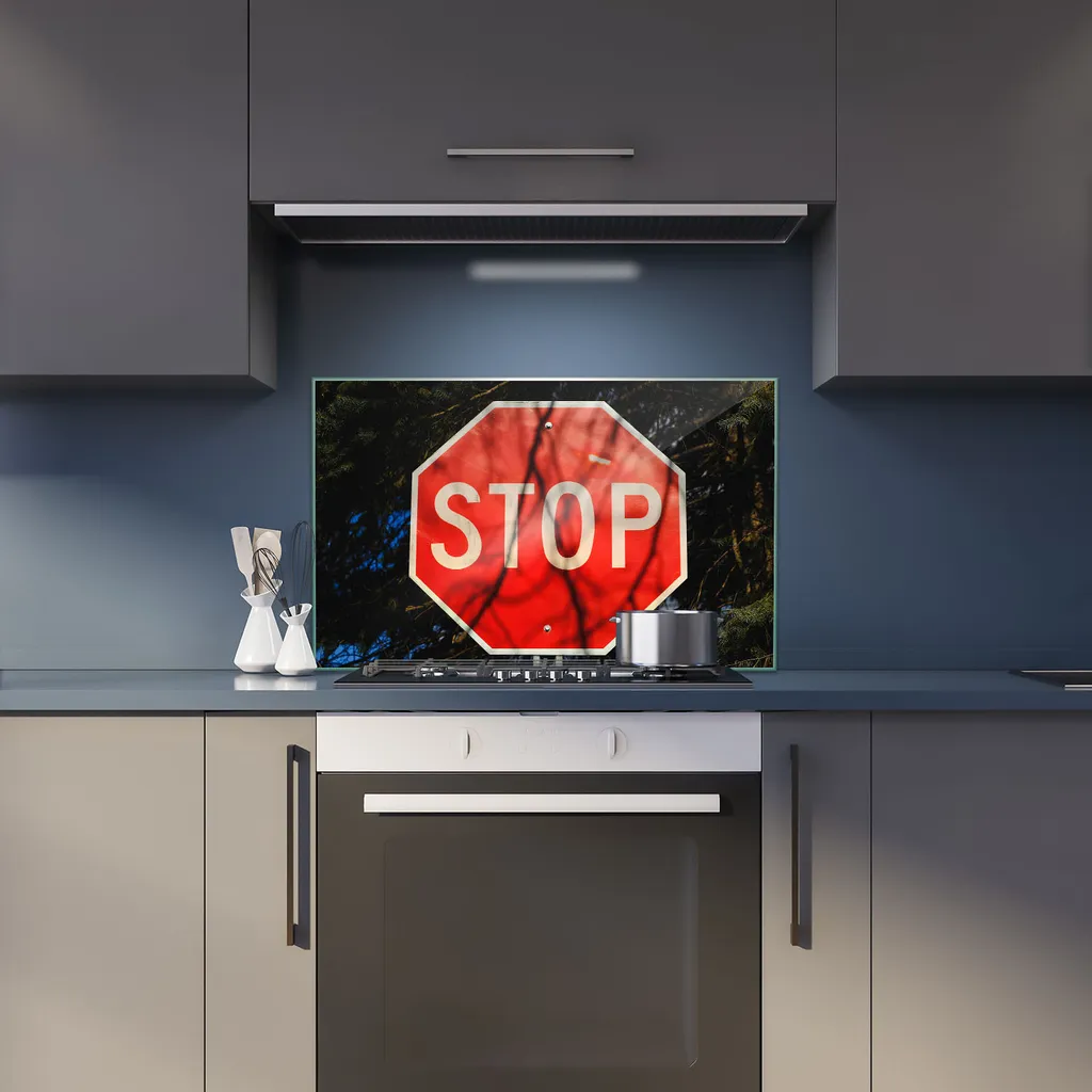 Piastra Copertura 80x52 Vetro Rosso | Elegante Alzatina per Cucina - 6