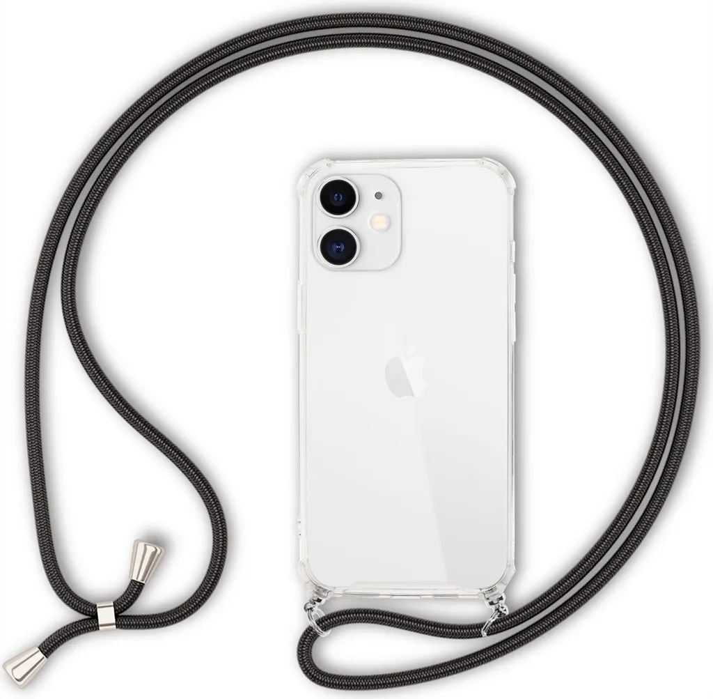 Cover NALIA iPhone 12 mini Necklace - Custodia Rigida Nera Trendy