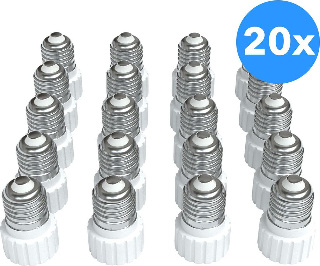 EAZY CASE 20x Lampensockel Adapter (E27->GU10) - Konverter E27 Fassung auf GU10 Lampenadapter, für LED-/Halogen- und Energiesparlampen Sockeladapt...