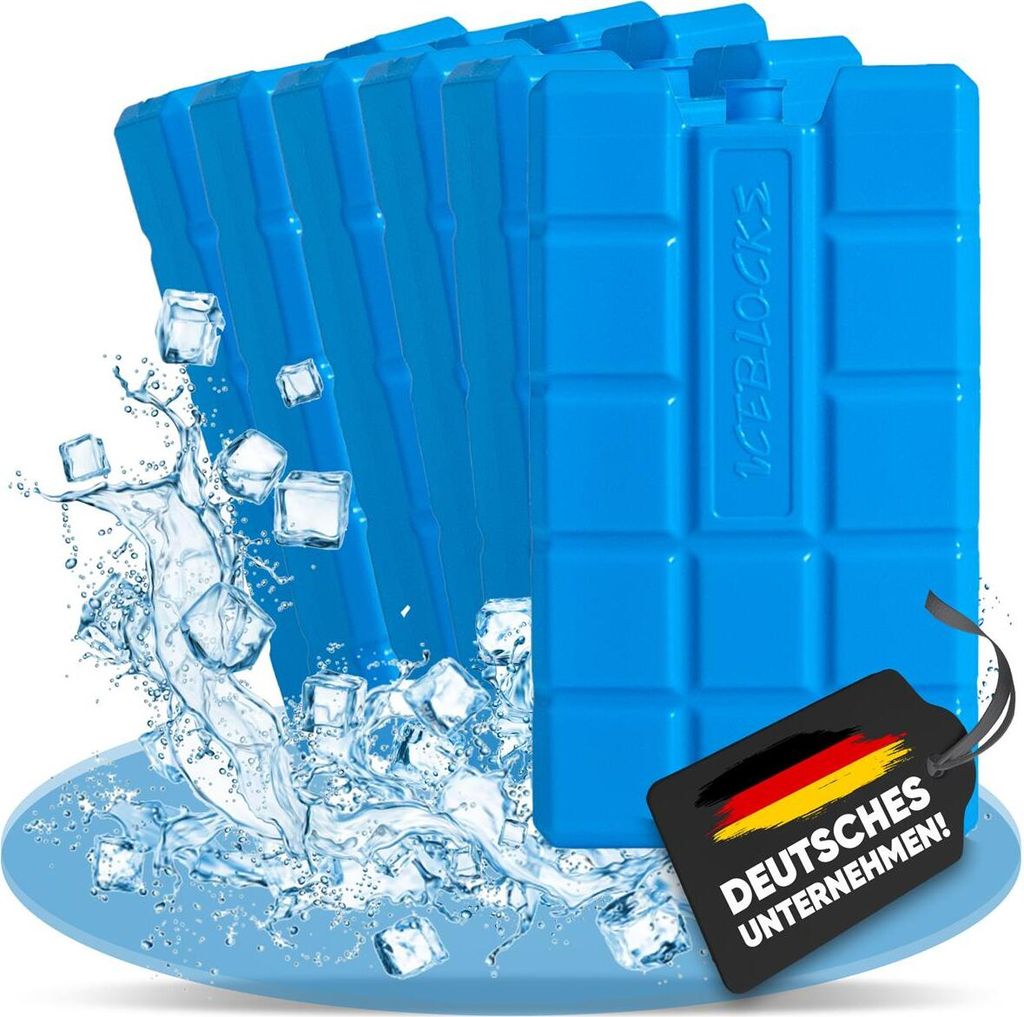 6 Stück NEMT 400 ml Kühlakkus Kühlelemente für Kühltasche oder Kühlbox bis 20 h Kühlpack Kühlakku