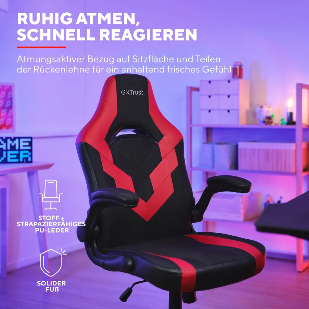 Chaise de jeu pour PC et Console Trust GXT 703R RIYE - Confort et Setup - 13