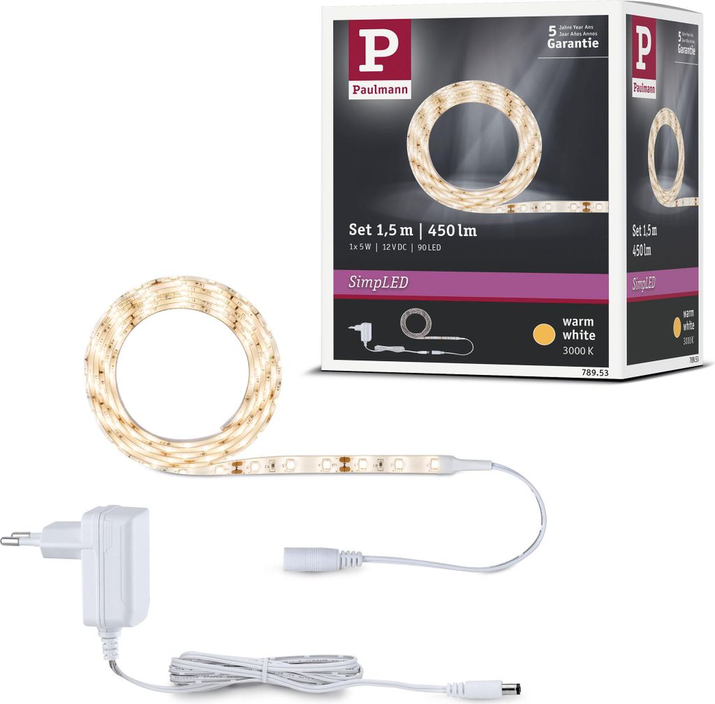 Paulmann SimpLED LED Strip Warmweiß Komplettset