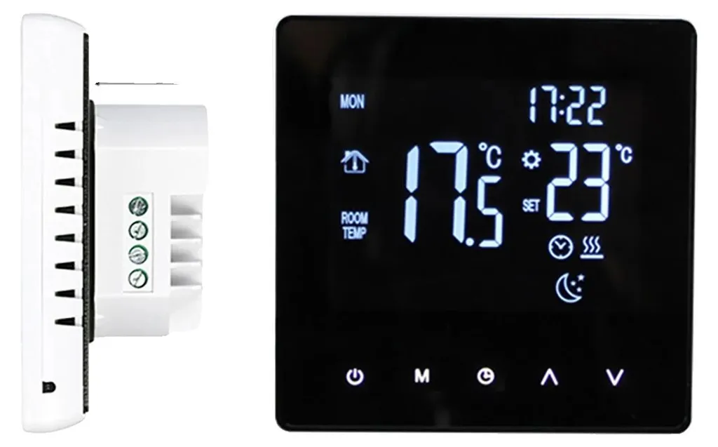 Thermostat connecté WiFi tactile LCD pour piloter le chauffage maison