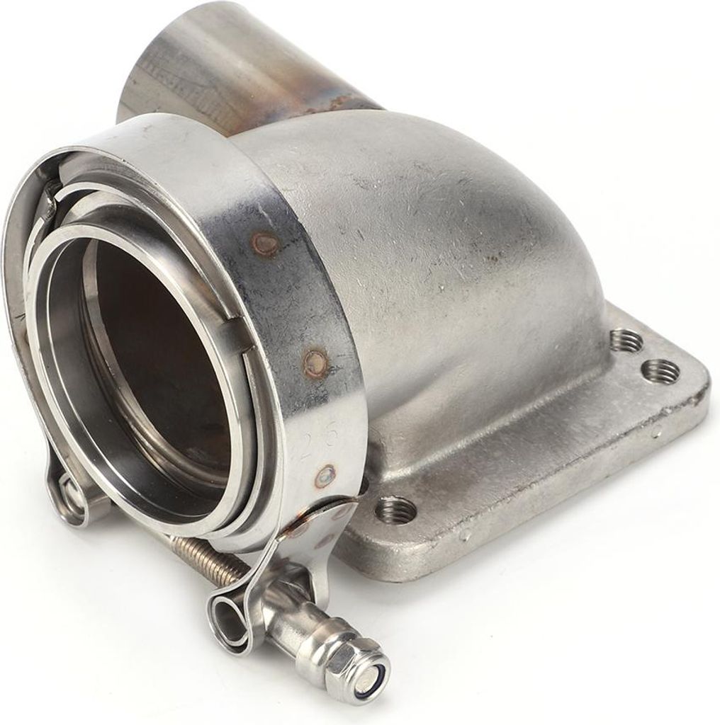 2,5 Zoll V-Band T3/T4 Turbo-Winkeladapterflansch Gussrohr 90°