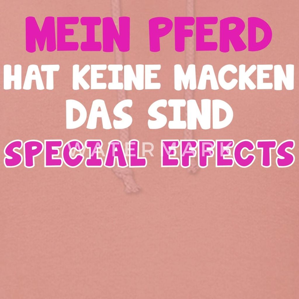 Spreadshirt Mein Pferd Hat Keine Macken Lustig Geschenk Reiter Pferdespruch Damen Hoodie, S, Altrosa