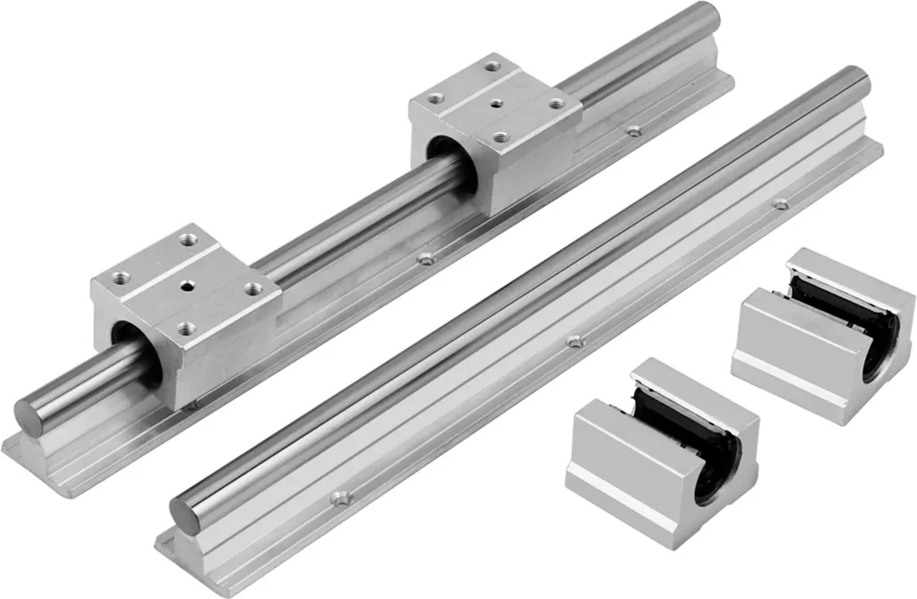 Rail Linéaire SBR12 12mm x 300mm Haute Rigidité et 4 Patins SBR12UU