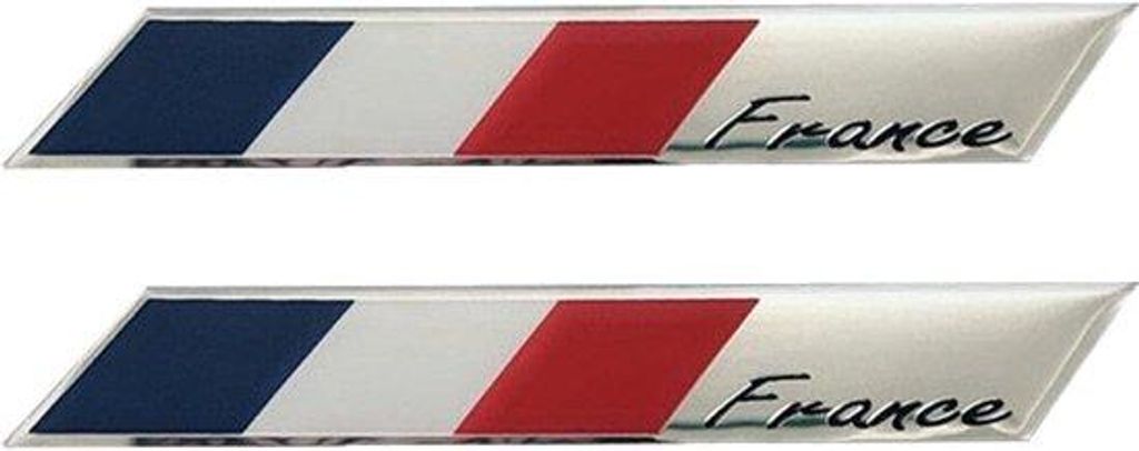 Französische Autosticker - 2 Stücke 3D-Sticker für Außen- und Innenbereich, Autoaccessoires