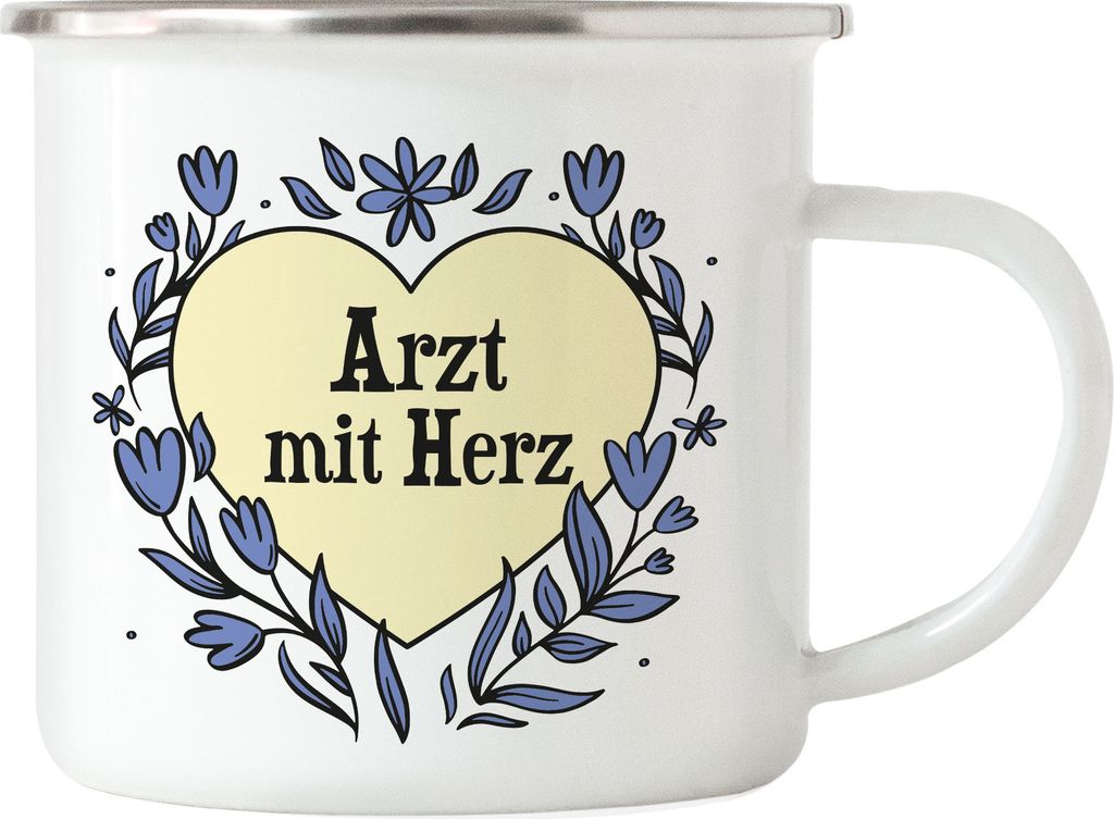 Arzt mit Herz Emaille Tasse Geschenkidee Zum Danke Sagen Bester Arzt