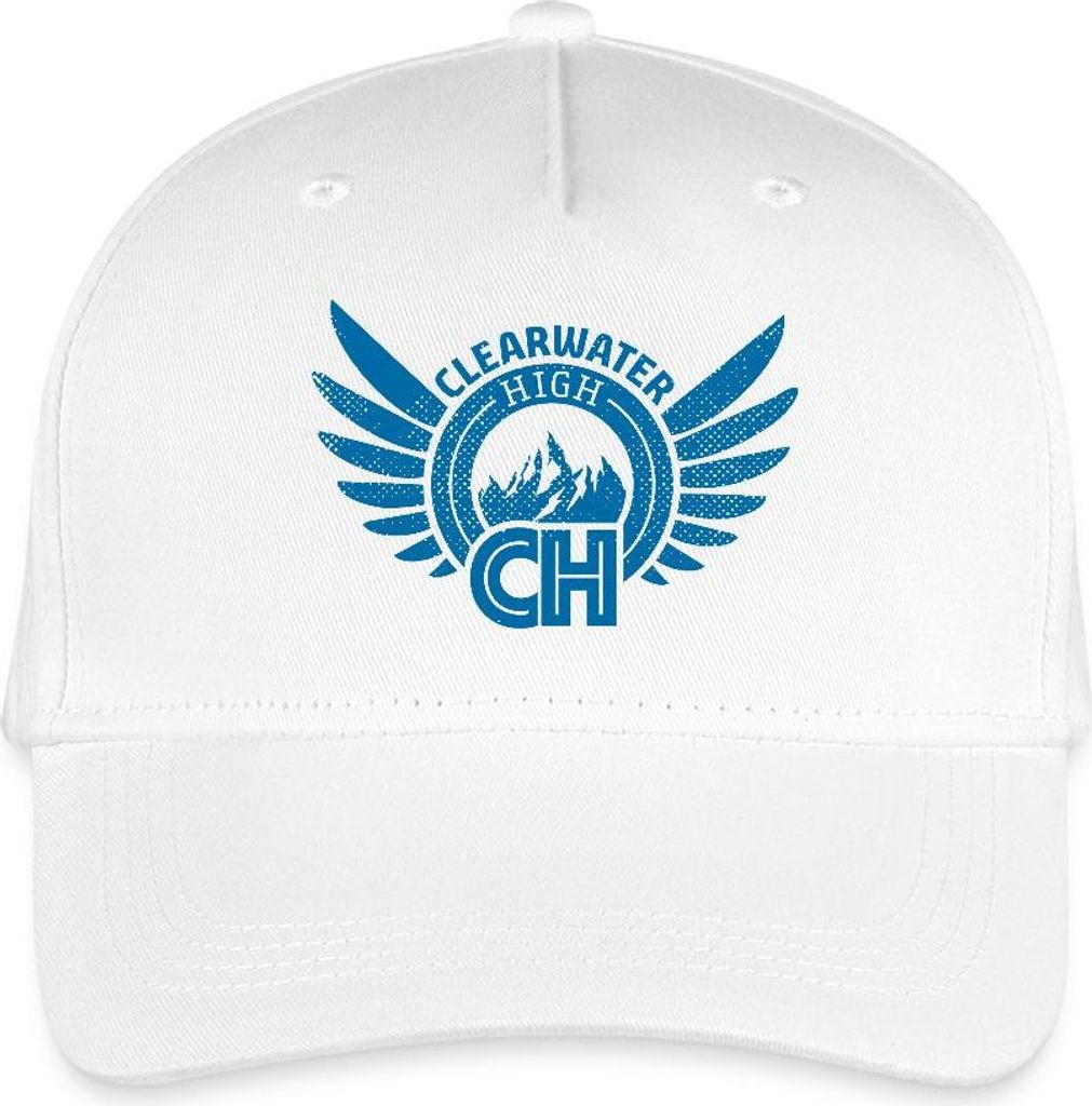 Spreadshirt Woodwalkers Film Clearwater High Logo Kinder Bio Basecap, One size, Weiß