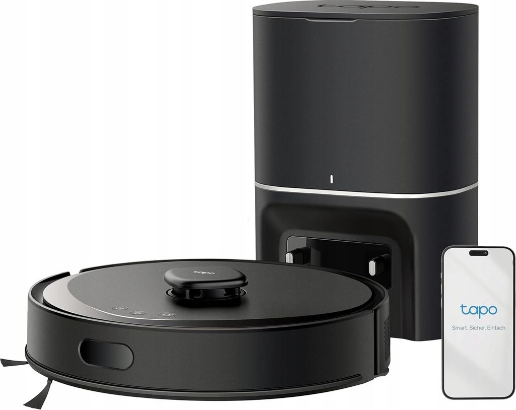 TP-Link Tapo RV30 Max Plus, Worek na kurz, Czarny, Okrągły, Zdjęcie produktu 